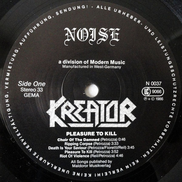 Kreator : Pleasure To Kill (LP, Album)