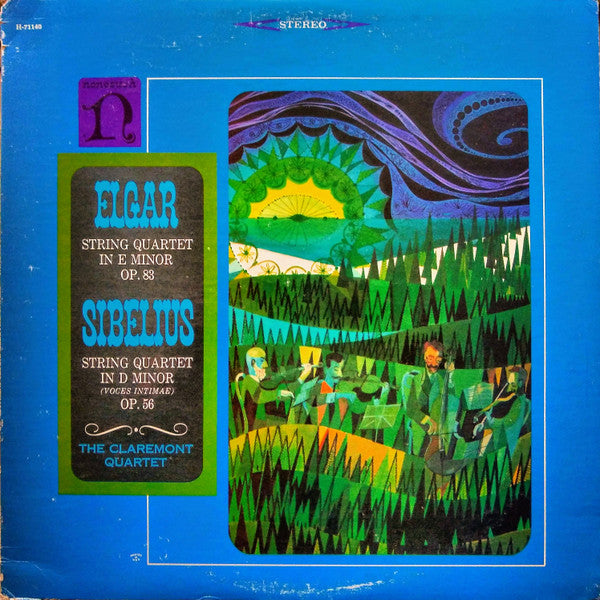 Sir Edward Elgar / Jean Sibelius - The Claremont Quartet : String Quartet In E Minor Op. 83 / String Quartet In D Minor (Voces Intimae) Op. 56 (LP, Album)