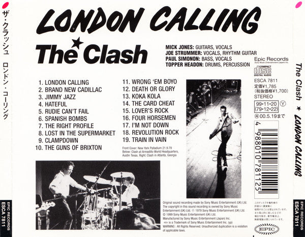 The Clash : London Calling (CD, Album, RE, RM)