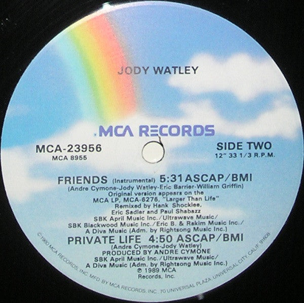 Jody Watley With Eric B. & Rakim : Friends (12", Single, Glo)