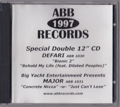 Defari & Major (5) : Bionic 2 / Behold My Life / Concrete Nixxa / Just Can't Lose (CD, Maxi)