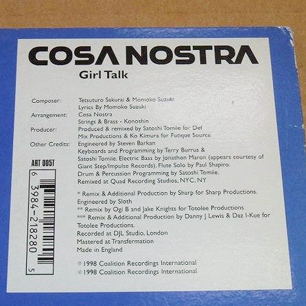 Cosa Nostra (3) : Girl Talk (12", W/Lbl)