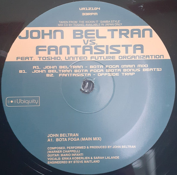 John Beltran vs. Fantasista : Bota Foga / Offside Trap (12", Ltd)