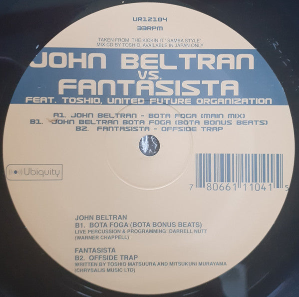 John Beltran vs. Fantasista : Bota Foga / Offside Trap (12", Ltd)