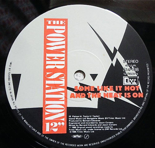 The Power Station : Some Like It Hot And The Heat Is On (12", Single)