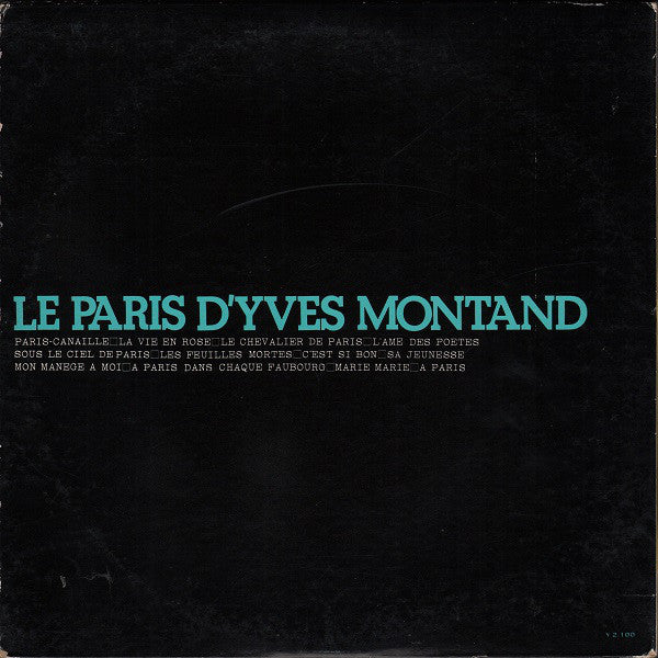 Yves Montand : Le Paris D'Yves Montand (LP, Comp, Gat)