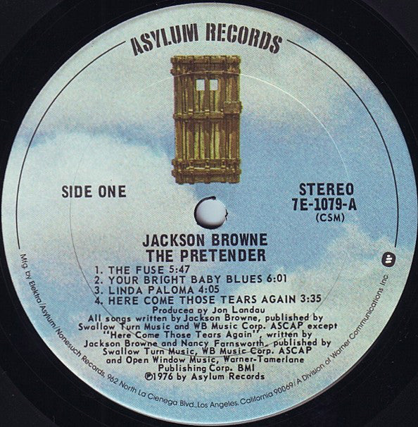 Jackson Browne : The Pretender (LP, Album, CSM)