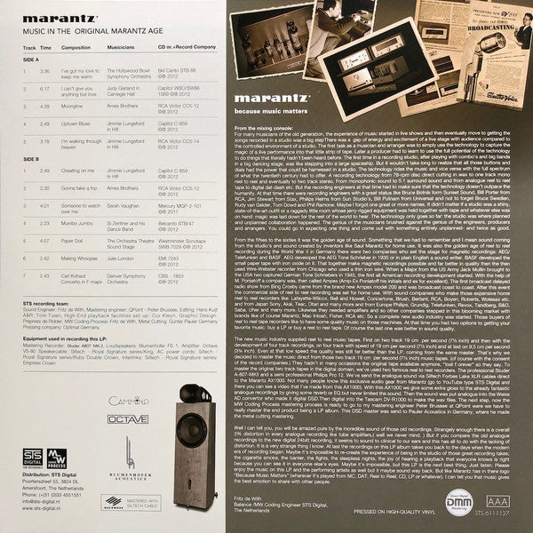 Various : Music In The Original Marantz Age (LP, Comp, Ltd, DMM)