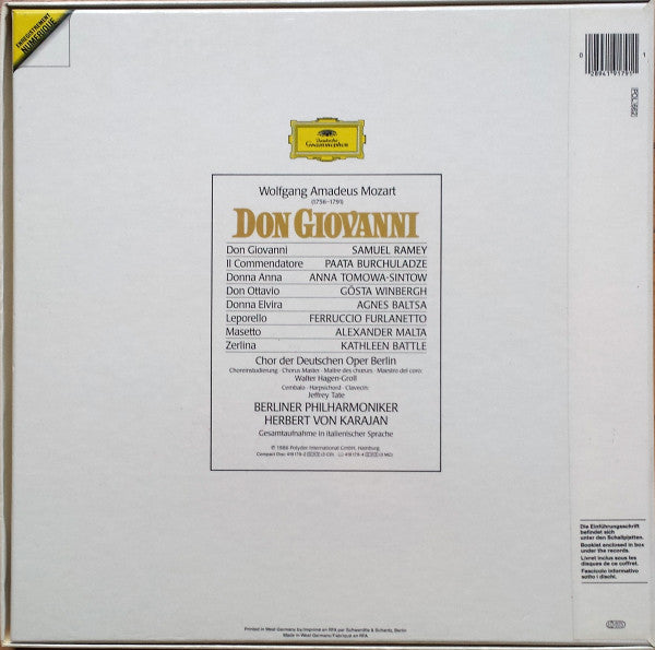 Wolfgang Amadeus Mozart / Berliner Philharmoniker, Herbert Von Karajan : Don Giovanni  (3xLP)