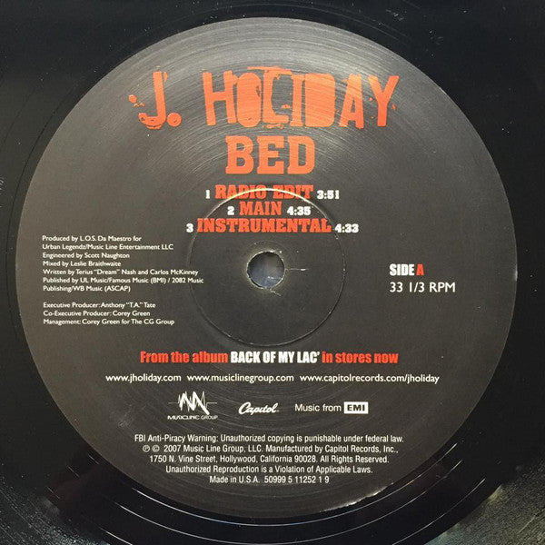 J. Holiday : Bed (12")