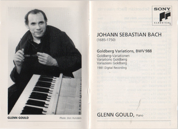 Johann Sebastian Bach, Glenn Gould : Goldberg Variations BWV 988 (1981 Digital Recording) (MD, Album, RE, RM)