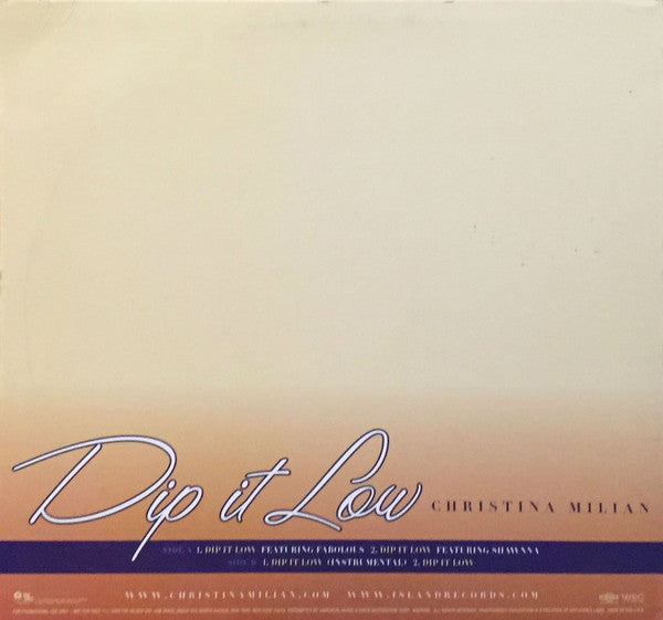 Christina Milian : Dip It Low (12", Promo)