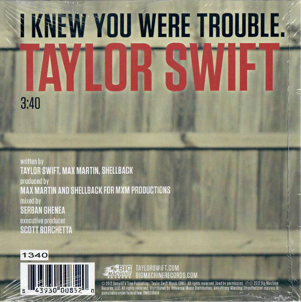 Taylor Swift : I Knew You Were Trouble. (CD, Single, Ltd, Num)