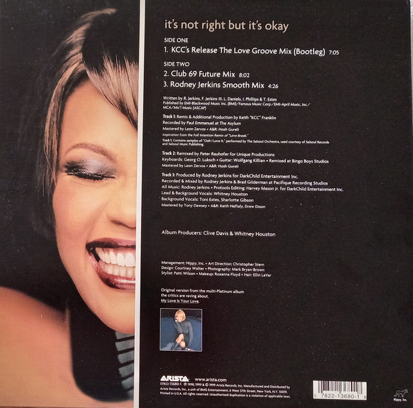 Whitney Houston : It's Not Right But It's Okay (12")