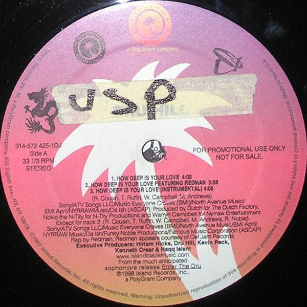 Dru Hill : How Deep Is Your Love (12", Promo)