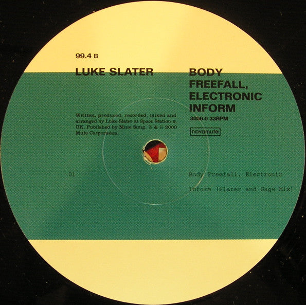 Luke Slater : Body Freefall, Electronic Inform #1 (12")