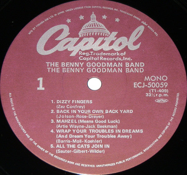 The Benny Goodman Band : The Benny Goodman Band (LP, Album, Mono, RE)