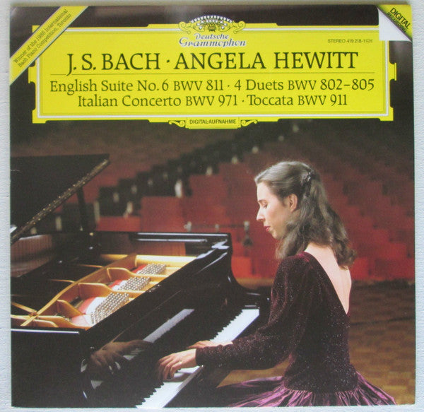 Johann Sebastian Bach, Angela Hewitt : English Suite No. 6 BWV 811 • 4 Duets BWV 802-805 • Italian Concerto BWV 971 • Toccata BWV 911 (LP)