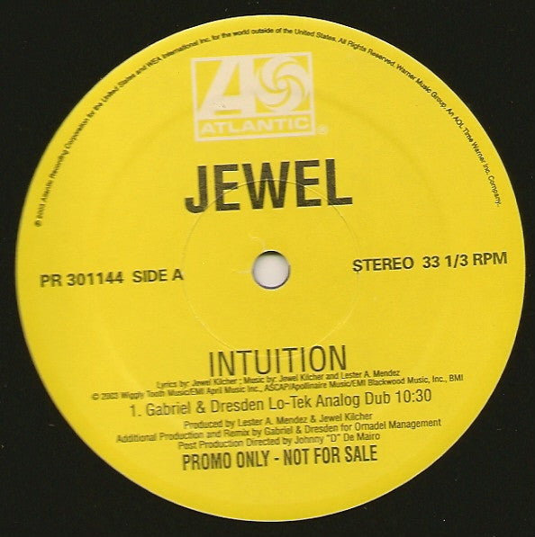 Jewel : Intuition (2x12", Promo)