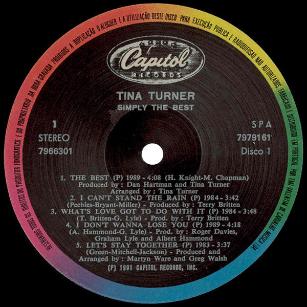 Tina Turner : Simply The Best (2xLP, Comp, Gat)