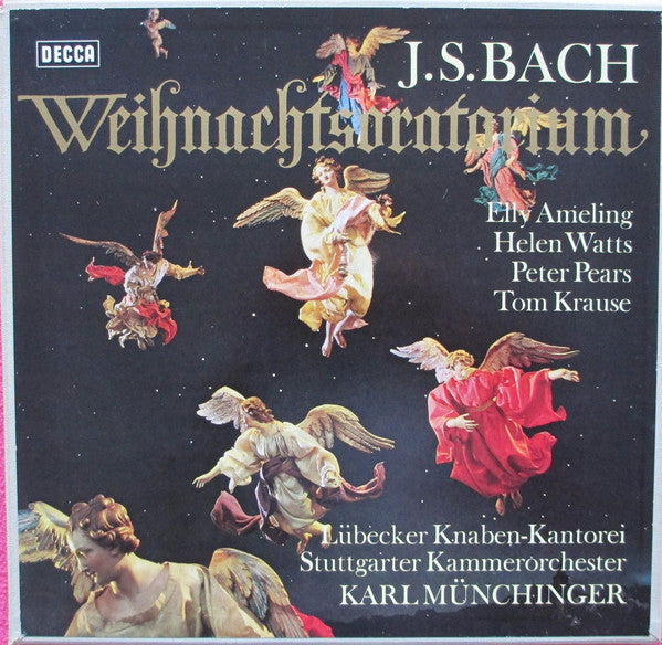 J.S. Bach* - Elly Ameling, Helen Watts, Peter Pears, Tom Krause, Lübecker Knaben-Kantorei*, Stuttgarter Kammerorchester, Karl Münchinger : Weihnachtsoratorium BWV 248 (3xLP + Box)