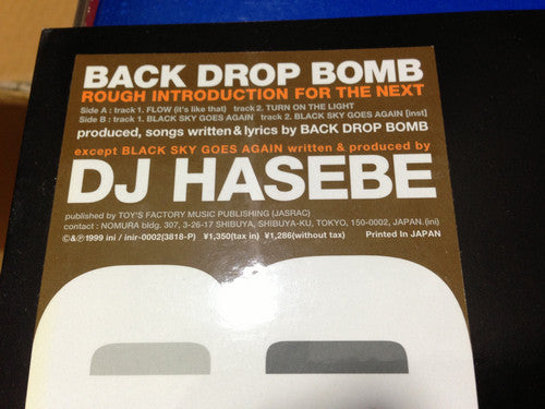 Back Drop Bomb, DJ Hasebe : Rough Introduction For The Next (12")