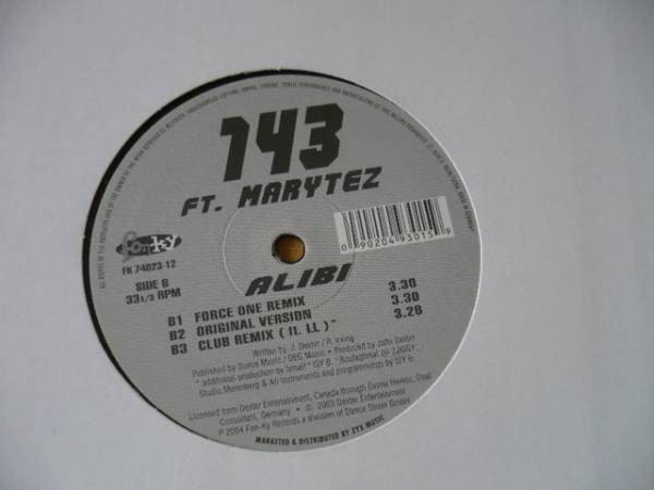 143 (2) Feat. Marytez : Alibi (12")