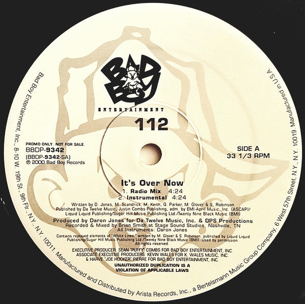 112 : It's Over Now (12", Single, Promo)