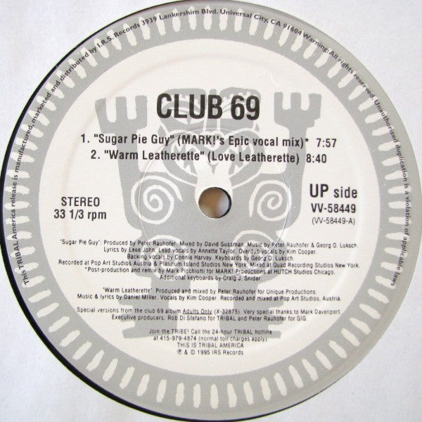 Club 69 Featuring Annette Taylor And Kim Cooper : Sugar Pie Guy / Warm Leatherette (2x12")