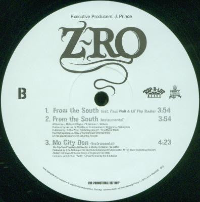 Z-Ro : Platinum / Mo City Don / From The South (12", Promo)