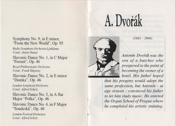 Dvořák* : From The New World • Slavonic Dances Nos. 1 - 4 (MD, Comp, RE)