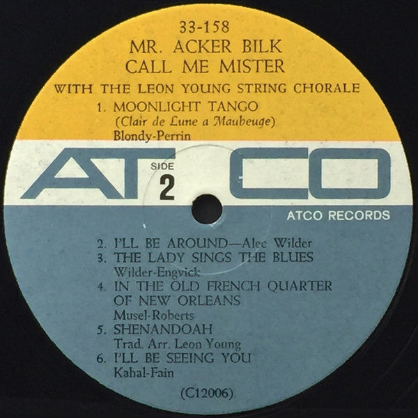 Acker Bilk With The Leon Young String Chorale : Call Me Mister (LP, Album)