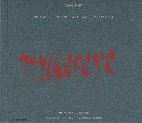 Arvo Pärt : Miserere (CD, Album)