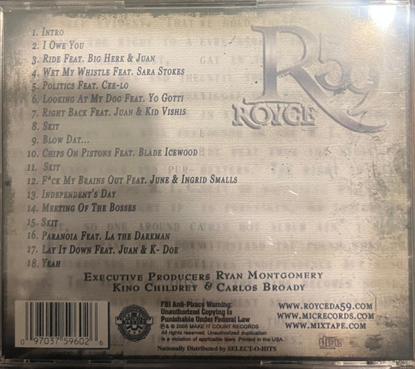 Royce Da 5'9" : Independent's Day (CD, Album)