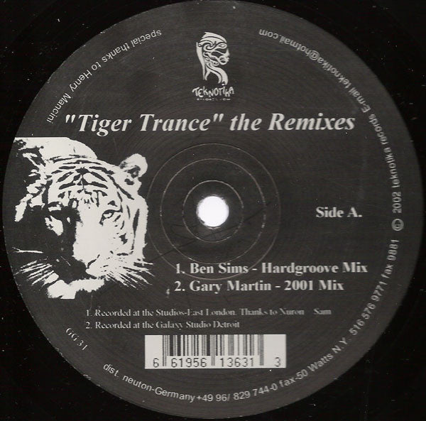 Gary Martin : Tiger Trance (The Remixes) (12")