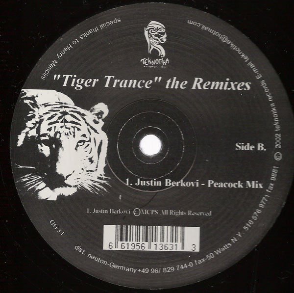 Gary Martin : Tiger Trance (The Remixes) (12")