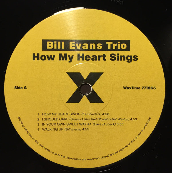 The Bill Evans Trio : How My Heart Sings (LP, Album, Ltd, RE, RM, 180)