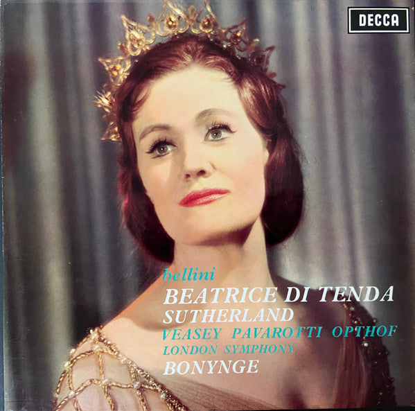 Vincenzo Bellini / Joan Sutherland, Josephine Veasey, Luciano Pavarotti, Cornelius Opthof, The London Symphony Orchestra, Richard Bonynge : Beatrice Di Tenda (3xLP, Album + Box)