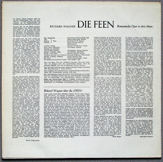 Richard Wagner : Die Feen (LP, Album)