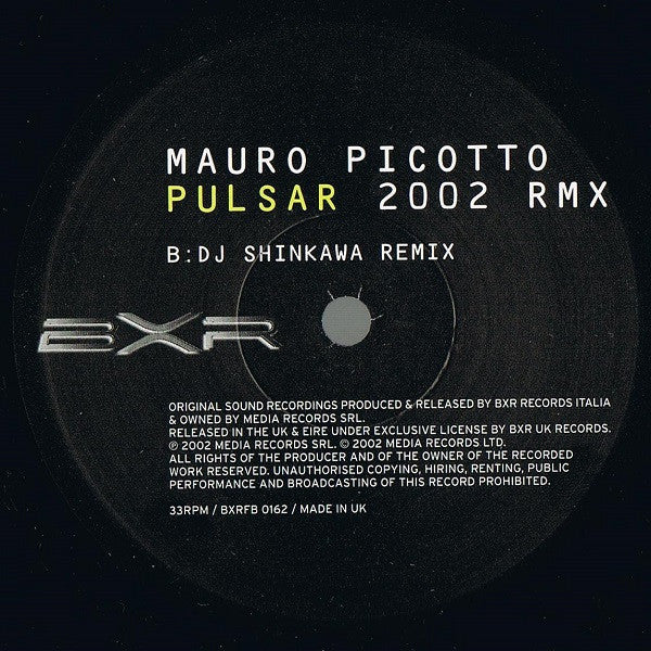 Mauro Picotto : Pulsar 2002 Rmx (12")