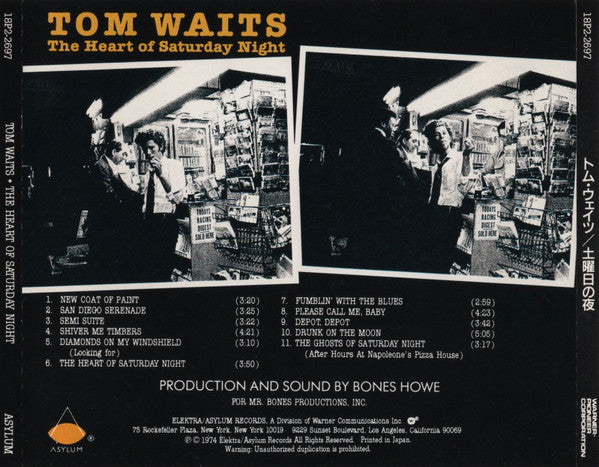 Tom Waits : The Heart Of Saturday Night (CD, Album, RE)