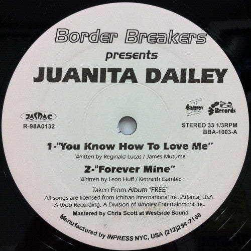 Juanita Dailey : You Know How To Love Me (12")