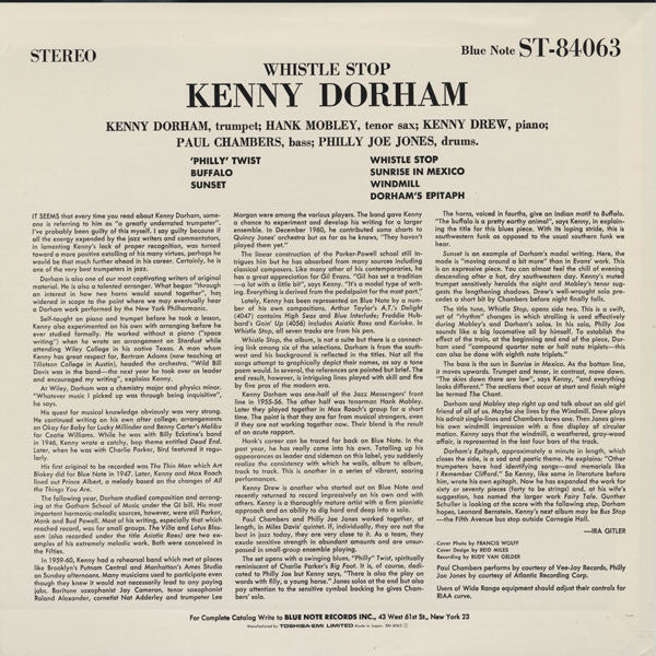 Kenny Dorham : Whistle Stop (LP, Album, Ltd, RE)