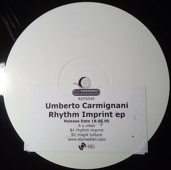 Umberto Carmignani : Rhythm Imprint (12", Promo, W/Lbl)