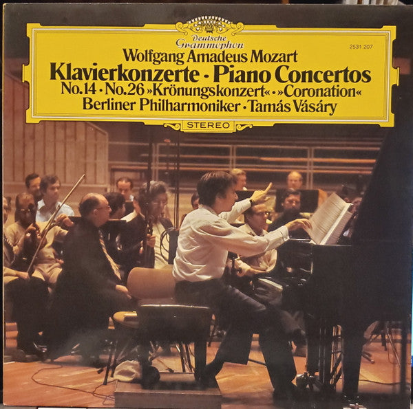 Wolfgang Amadeus Mozart • Berliner Philharmoniker • Tamás Vásáry : Klavierkonzerte Nr. 14 & 26 »Krönungskonzert« (LP)