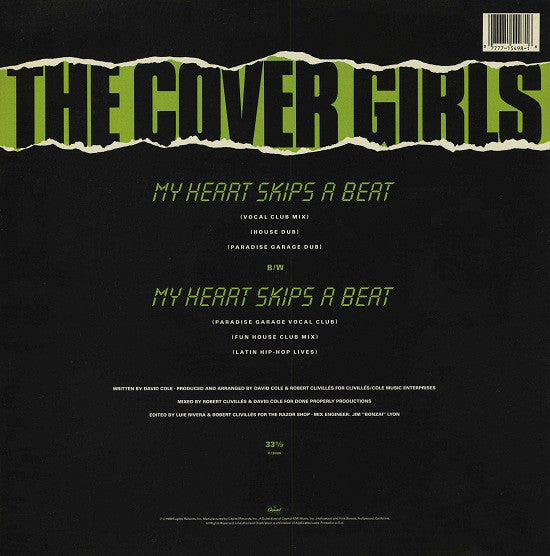 The Cover Girls : My Heart Skips A Beat (12", Single)