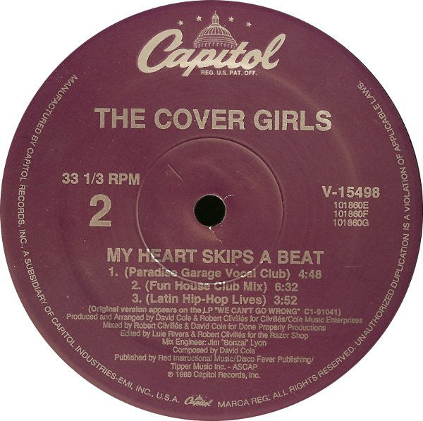 The Cover Girls : My Heart Skips A Beat (12", Single)