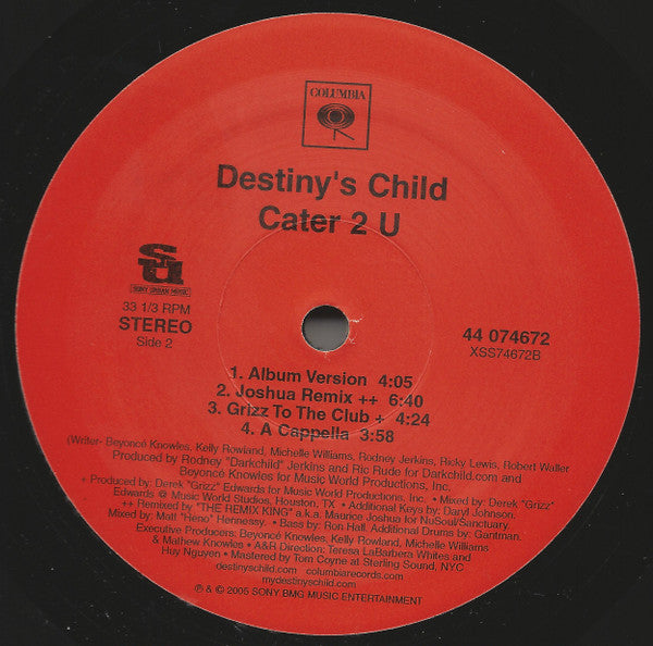 Destiny's Child : Cater 2 U (Remixes) (12")