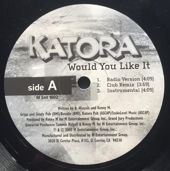 Katora : Would You Like It/ I Care (12", Maxi, Promo)