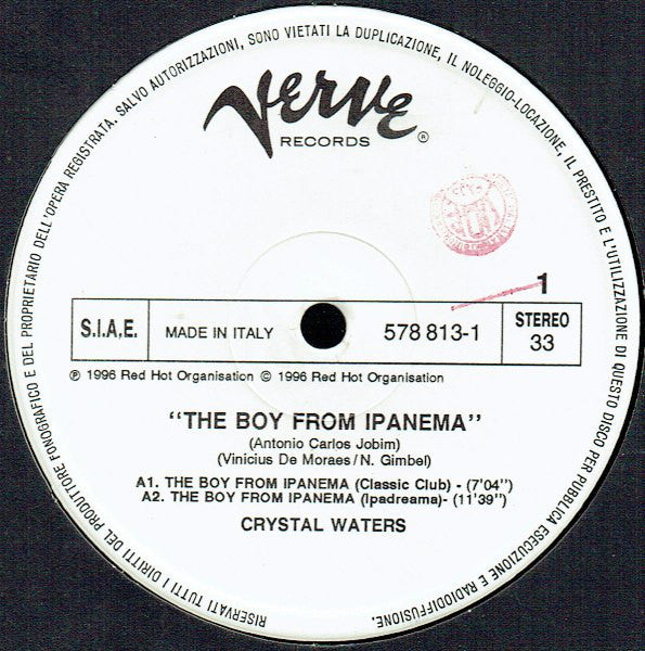 Crystal Waters : The Boy From Ipanema (12")